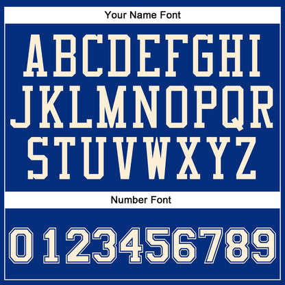 Custom Royal Cream Round Neck Basketball Uniform Jersey
