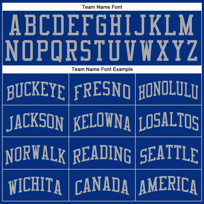 Custom Royal Gray Round Neck Basketball Uniform Jersey