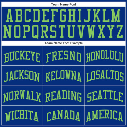 Custom Royal Neon Green Round Neck Basketball Uniform Jersey
