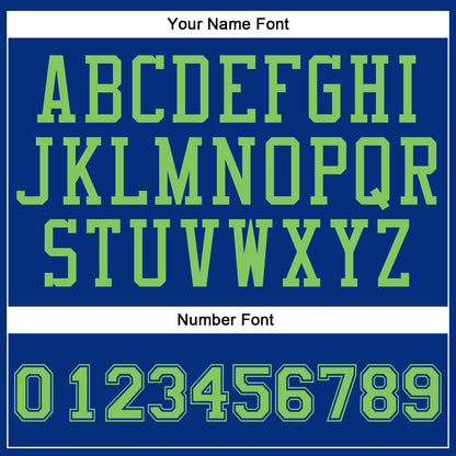 Custom Royal Neon Green Round Neck Basketball Uniform Jersey
