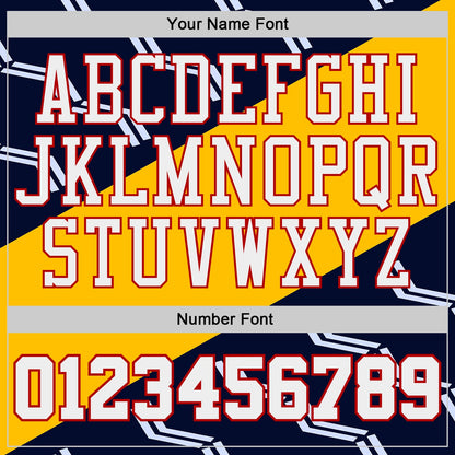 Custom Navy White Red Purple-Gold Diagonal Split Arrow Stripe Round Neck Sublimation Basketball Uniform Jersey