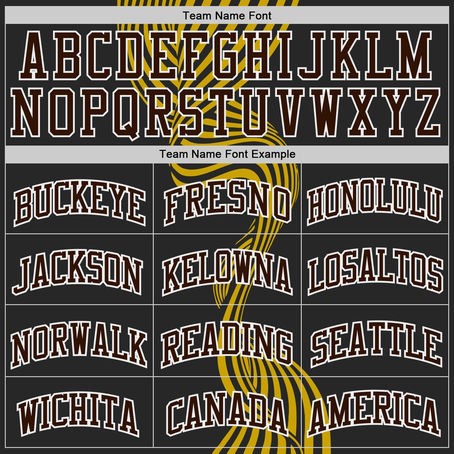 Custom Black Brown White-Yellow Stream Wave Stripe Round Neck Sublimation Basketball Uniform Jersey