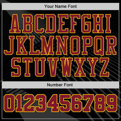 Custom Black Crimson Gray Gold Navy-Yellow Gradient Grid Stripe Round Neck Sublimation Basketball Uniform Jersey