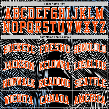 Custom Black Orange-White Abstract Feather Boho Style Round Neck Sublimation Basketball Uniform Jersey