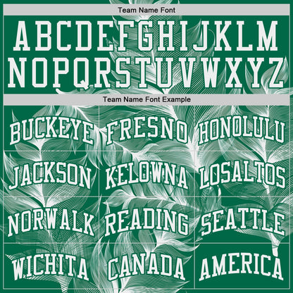 Custom Kelly Green-White Feather Wing Boho Style Round Neck Sublimation Basketball Uniform Jersey