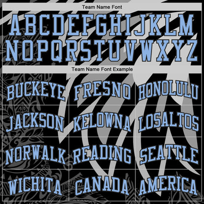 Custom Black Light Blue-Gray Wing Boho Style Round Neck Sublimation Basketball Uniform Jersey
