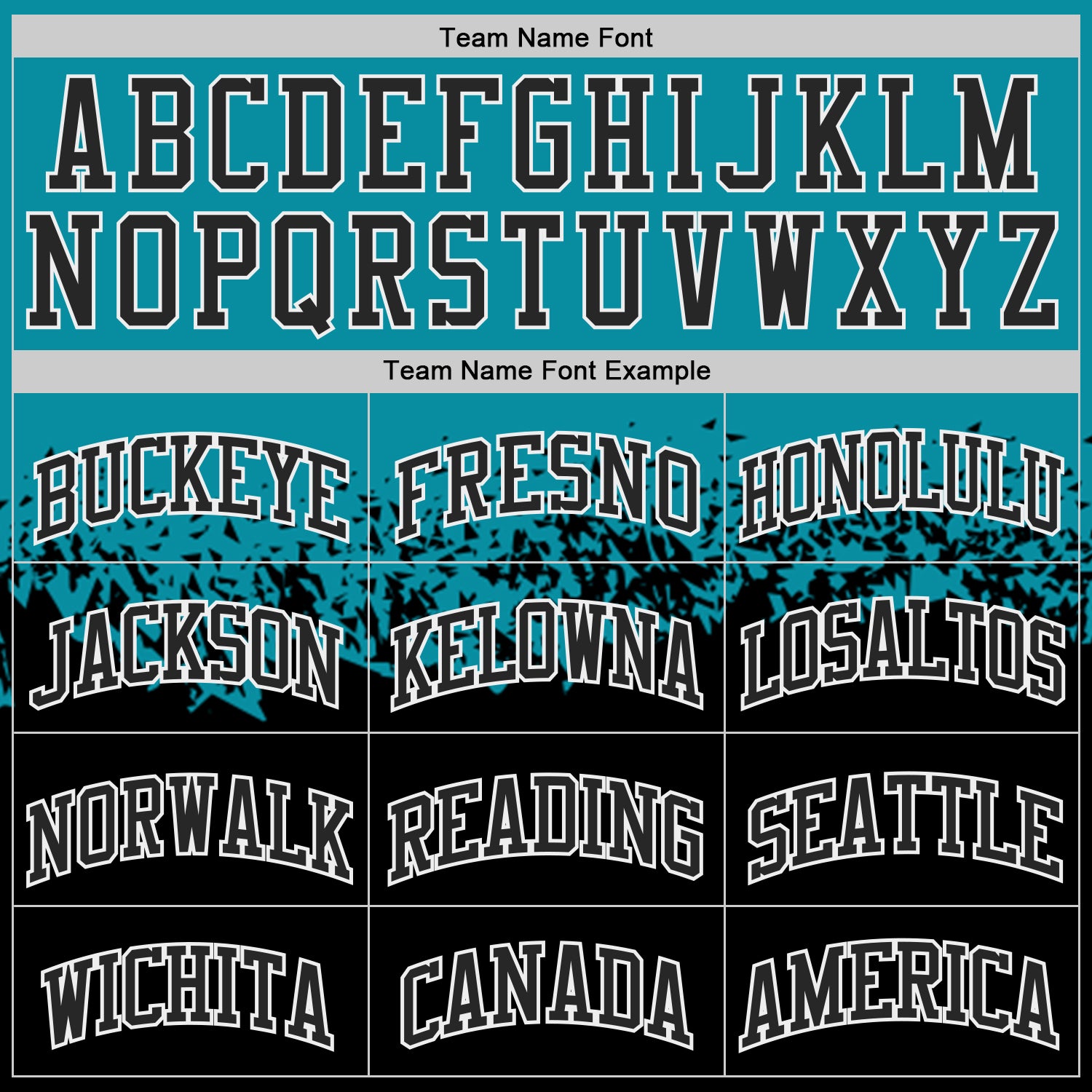 Custom Teal Black-White Shattered Geometric Side Panel Stripe Round Neck Sublimation Basketball Set Jersey