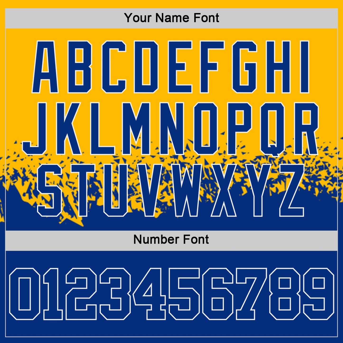 Custom Gold Royal-White Shattered Geometric Side Panel Stripe Round Neck Sublimation Basketball Set Jersey