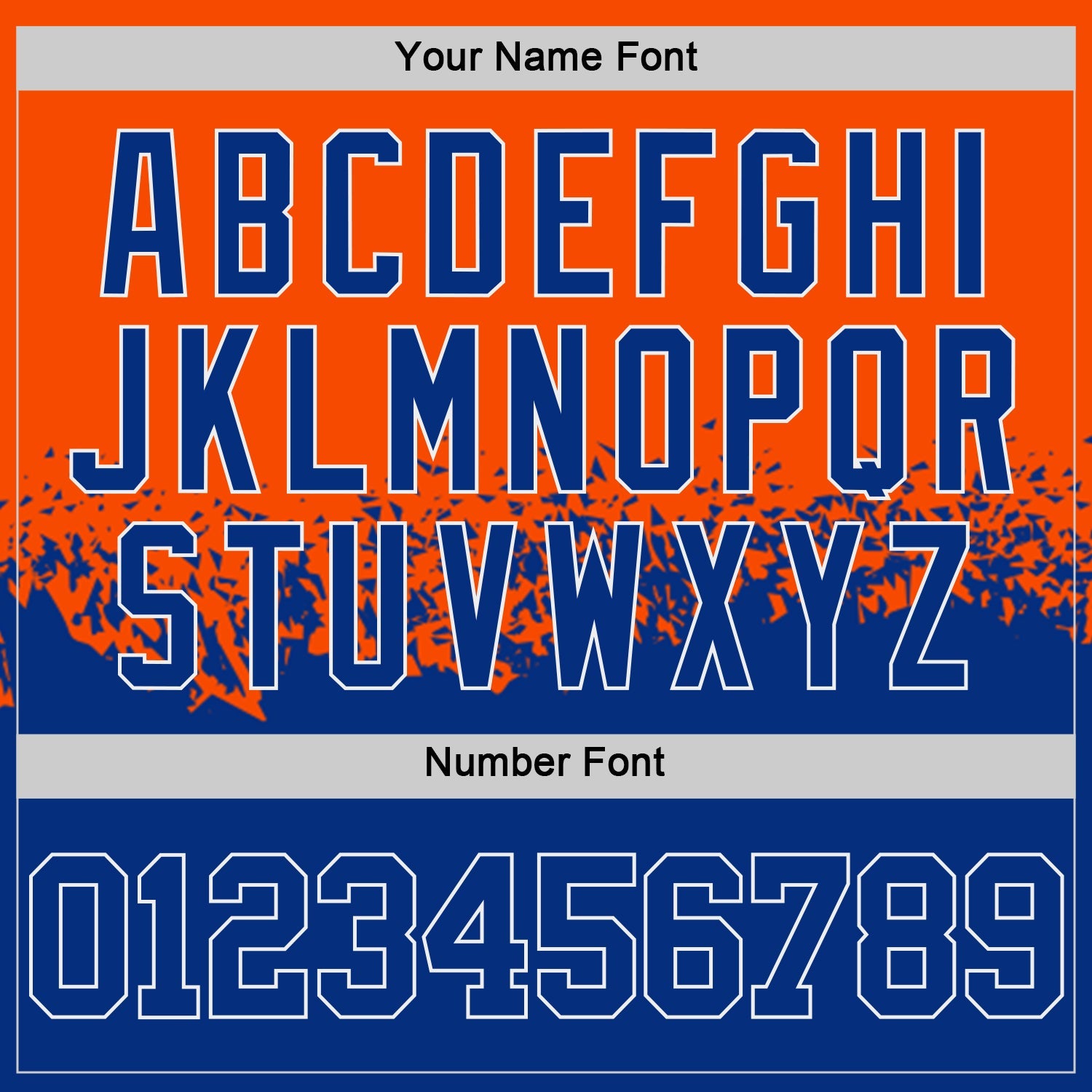 Custom Orange Royal-White Shattered Geometric Side Panel Stripe Round Neck Sublimation Basketball Set Jersey