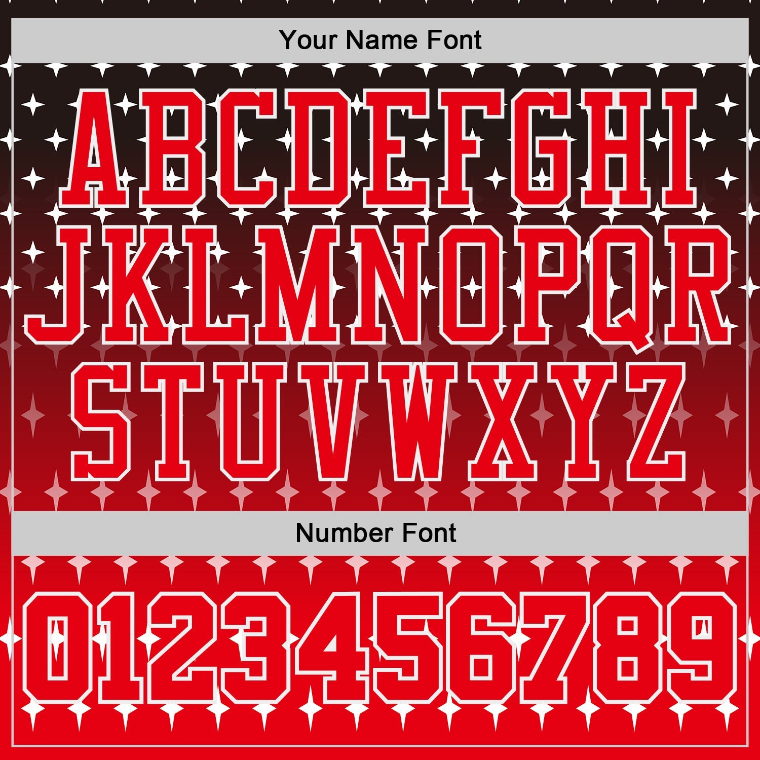 Custom Black Fire Red-White Star Gradient Round Neck Sublimation Basketball Uniform Jersey