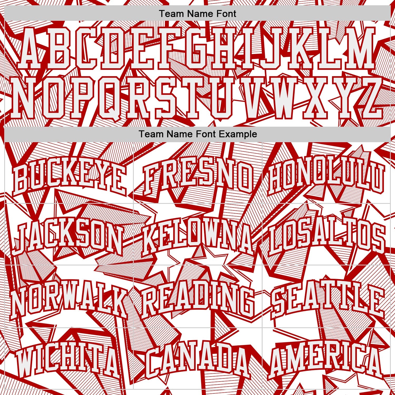 Custom White-Red Geometric Star Texture Round Neck Sublimation Basketball Uniform Jersey