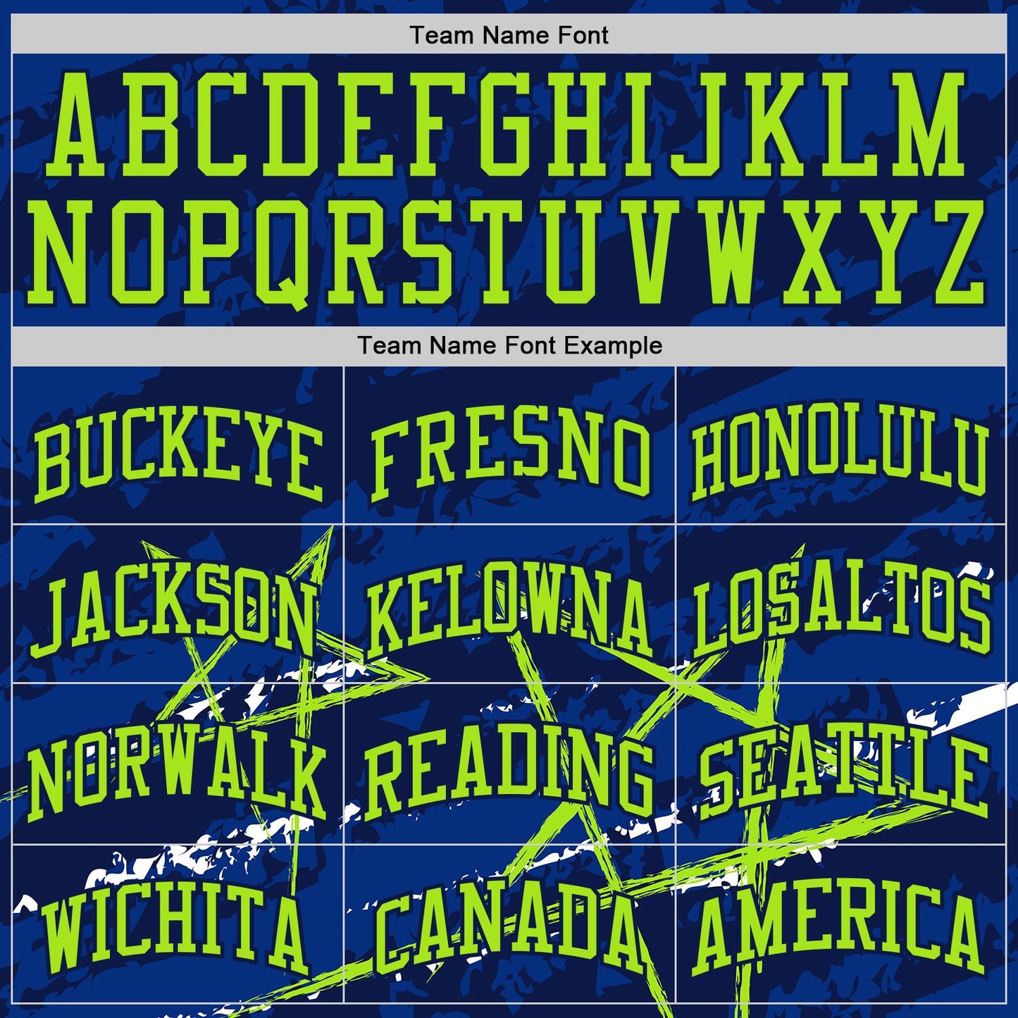 Custom Royal Neon Green-Navy Star Splatter Brush Stroke Round Neck Sublimation Basketball Uniform Jersey