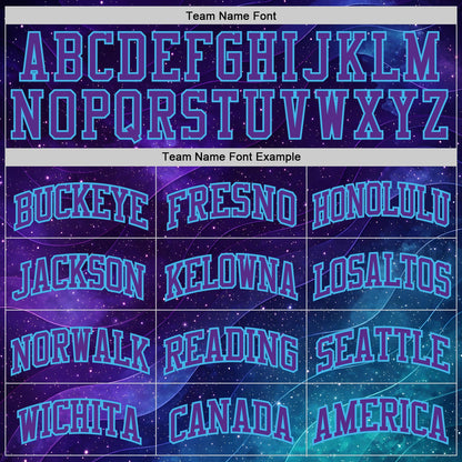 Custom Blue Purple Sky Blue-White Nebula Starry Galaxy Space Round Neck Sublimation Basketball Uniform Jersey