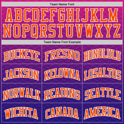 Custom Dark Purple Orange White-Hot Pink Diamond Texture Gradient Round Neck Sublimation Basketball Uniform Jersey