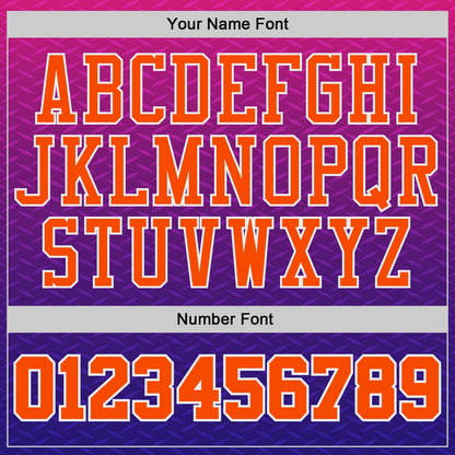 Custom Dark Purple Orange White-Hot Pink Diamond Texture Gradient Round Neck Sublimation Basketball Uniform Jersey