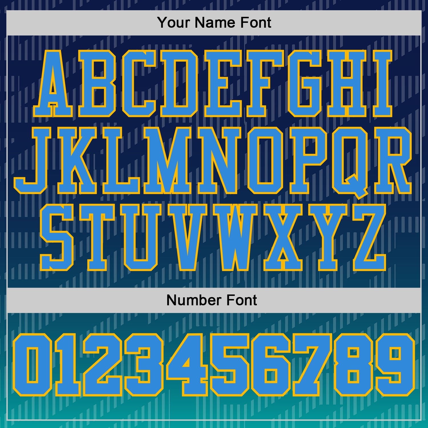 Custom Navy Powder Blue Aqua-Gold Stripe Gradient Round Neck Sublimation Basketball Uniform Jersey