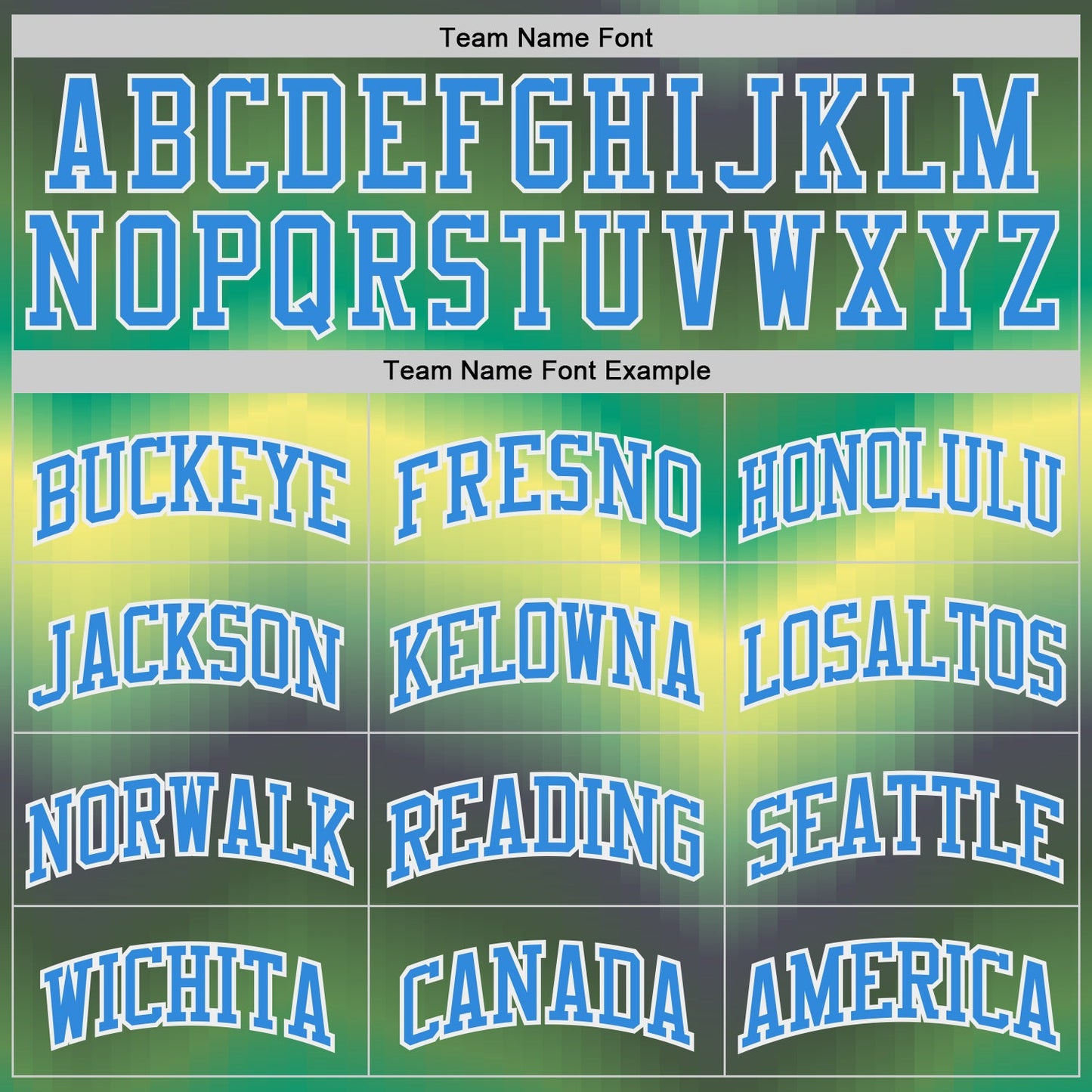 Custom Green Powder Blue Yellow-White Gradient Wave Texture Round Neck Sublimation Basketball Uniform Jersey