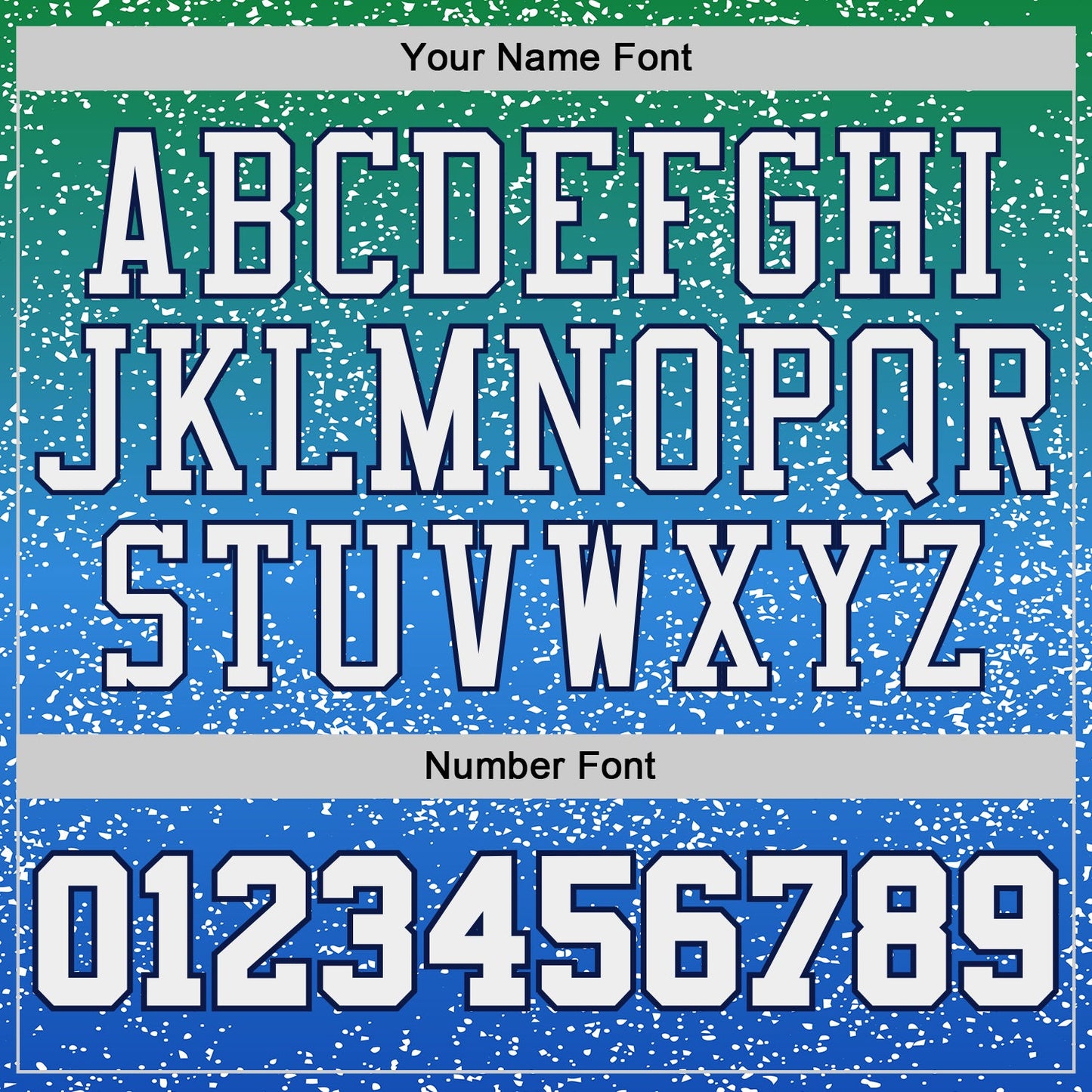 Custom Green White Blue-Navy Speckle Splatter Gradient Round Neck Sublimation Basketball Uniform Jersey