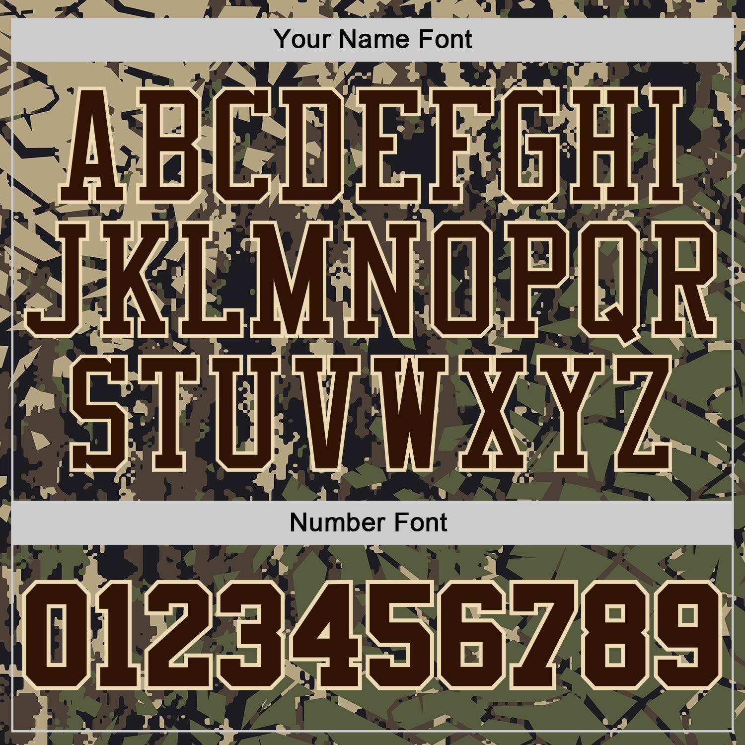 Custom Camo Brown-Cream Digital Camouflage Round Neck Sublimation Salute To Service Basketball Uniform Jersey