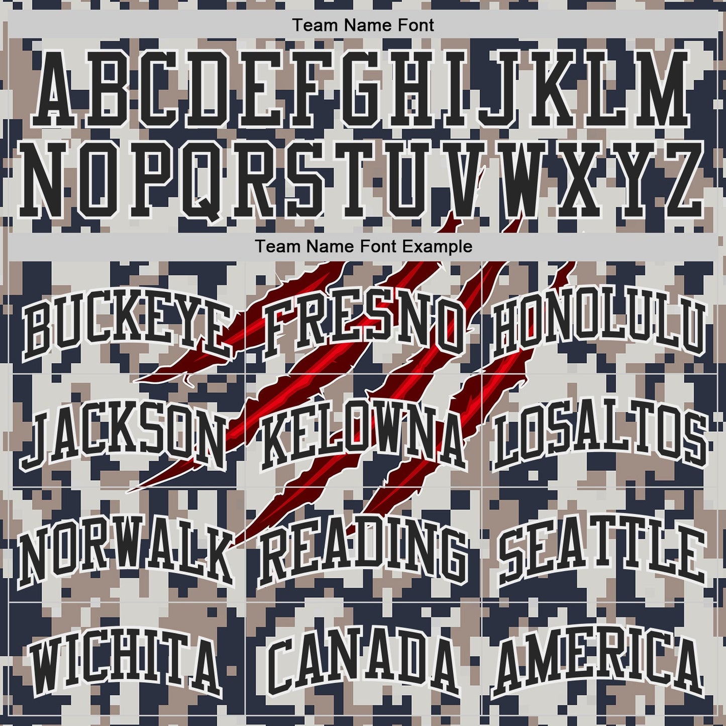 Custom Camo Black-White Digital Camouflage Claw Round Neck Sublimation Salute To Service Basketball Uniform Jersey