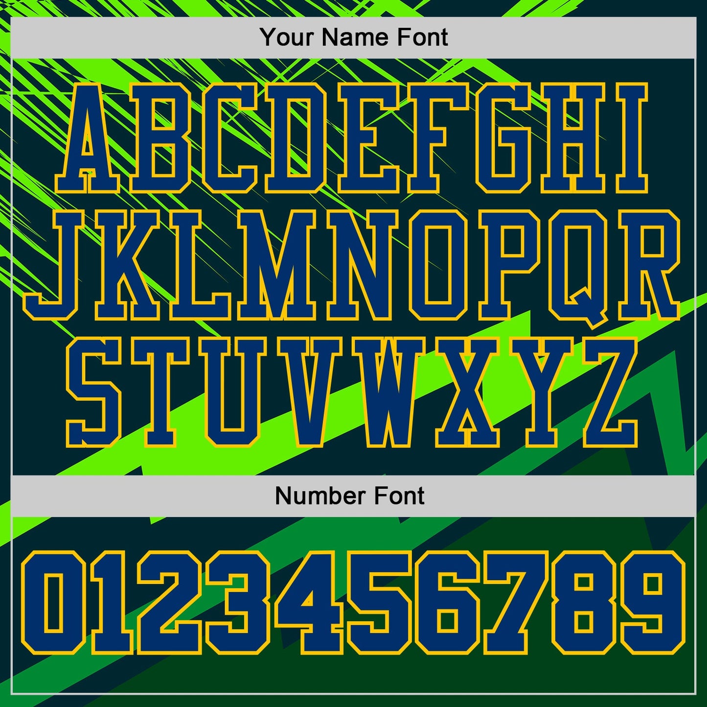 Custom Green US Navy Blue-Yellow Vibrant Lightning Stripe Round Neck Sublimation Basketball Uniform Jersey