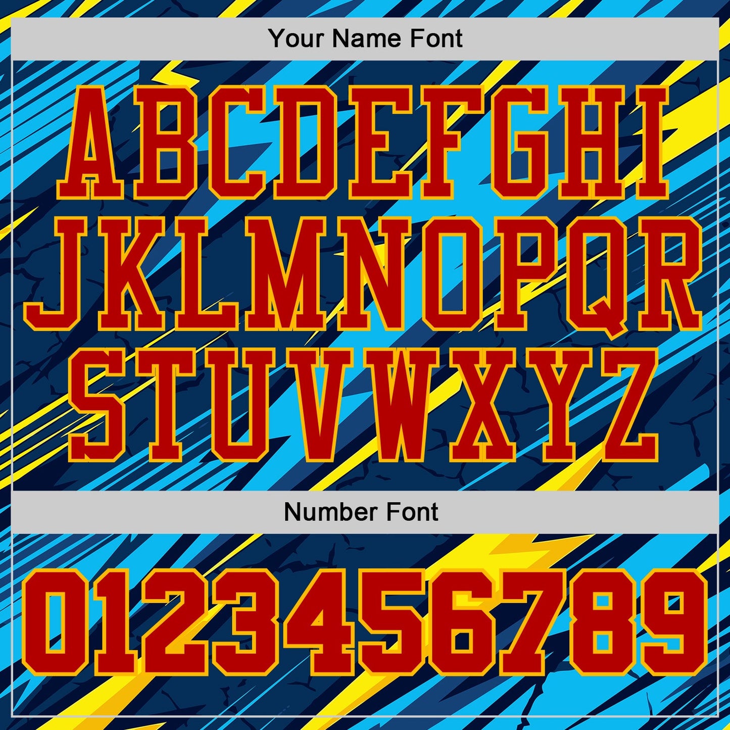 Custom Blue Red-Gold Abstract Lightning Round Neck Sublimation Basketball Uniform Jersey