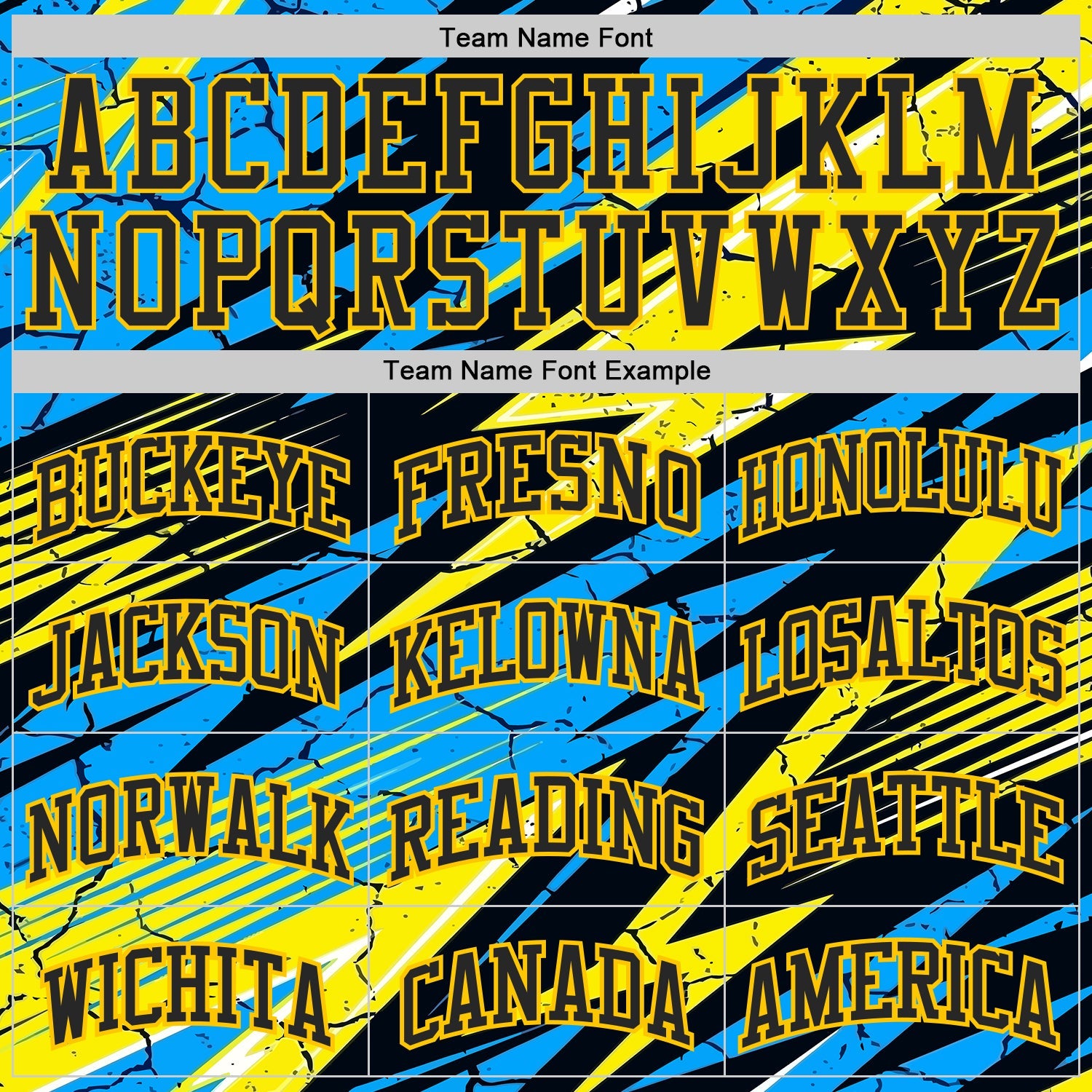 Custom Blue Black-Yellow Geometric Lightning Round Neck Sublimation Basketball Uniform Jersey