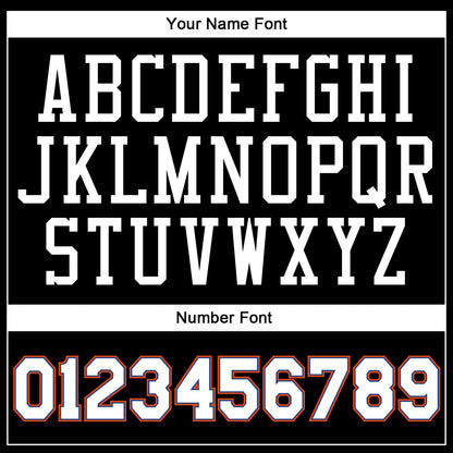 Custom Black White-Orange Authentic Baseball Jersey