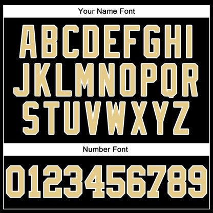 Custom Black Vegas Gold-White Authentic Baseball Jersey