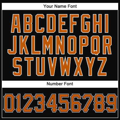 Custom Black Texas Orange-White Authentic Baseball Jersey
