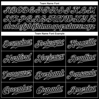 Custom Black White Pinstripe Black-White Authentic Baseball Jersey