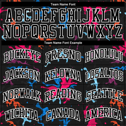 Custom Black Black-Light Blue Round Neck Sublimation Basketball Uniform Jersey