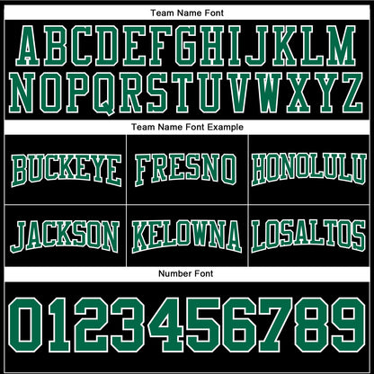 Custom Stitched Black Kelly Green-White Football Pullover Sweatshirt Hoodie