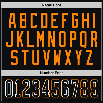 Custom Black Black-Bay Orange Hockey Jersey