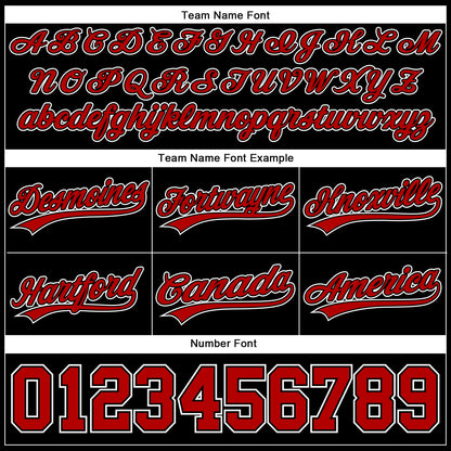 Custom Black Red-White Authentic Basketball Shorts