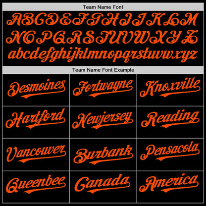 Custom Black Orange Authentic Baseball Jersey