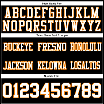 Custom Black White-Bay Orange Authentic Football Jersey