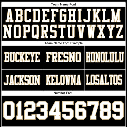 Custom Black White-Vegas Gold Authentic Football Jersey
