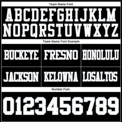 Custom Black White-Silver Authentic Football Jersey