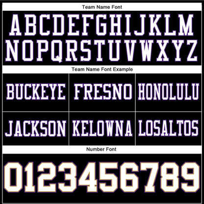 Custom Black White Old Gold-Purple Authentic Football Jersey
