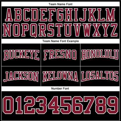 Custom Stitched Black Crimson-White Football Pullover Sweatshirt Hoodie