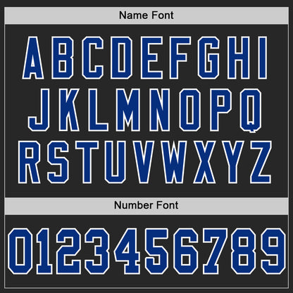 Custom Black Royal-White Mesh Authentic Throwback Football Jersey