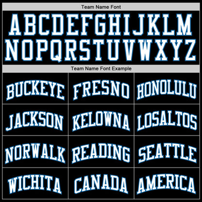 Custom Black White Pinstripe Blue Authentic Basketball Jersey
