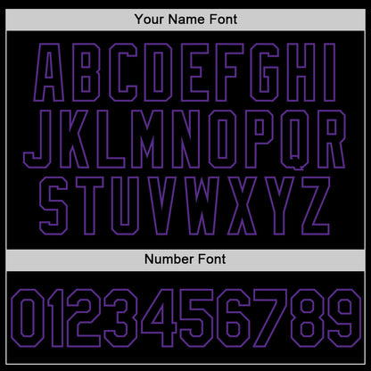 Custom Black Purple Authentic Basketball Jersey