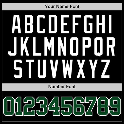 Custom Black Green-White Authentic Basketball Jersey