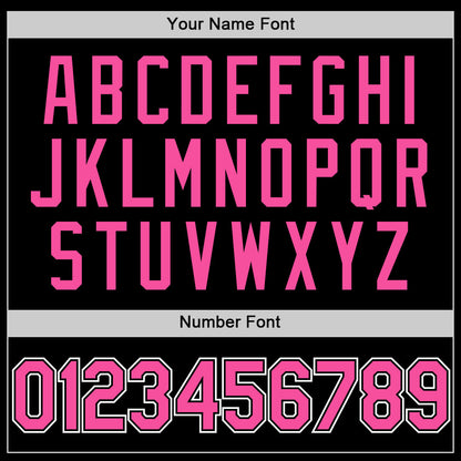 Custom Black Pink-White Authentic Basketball Jersey