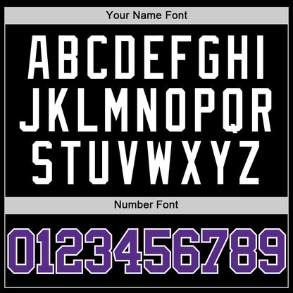 Custom Black Purple-White Authentic Basketball Jersey