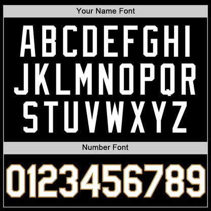 Custom Black White-Old Gold Authentic Basketball Jersey