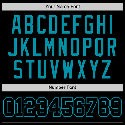 Custom Black Teal Authentic Basketball Jersey