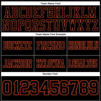Custom Black Orange Authentic Football Jersey